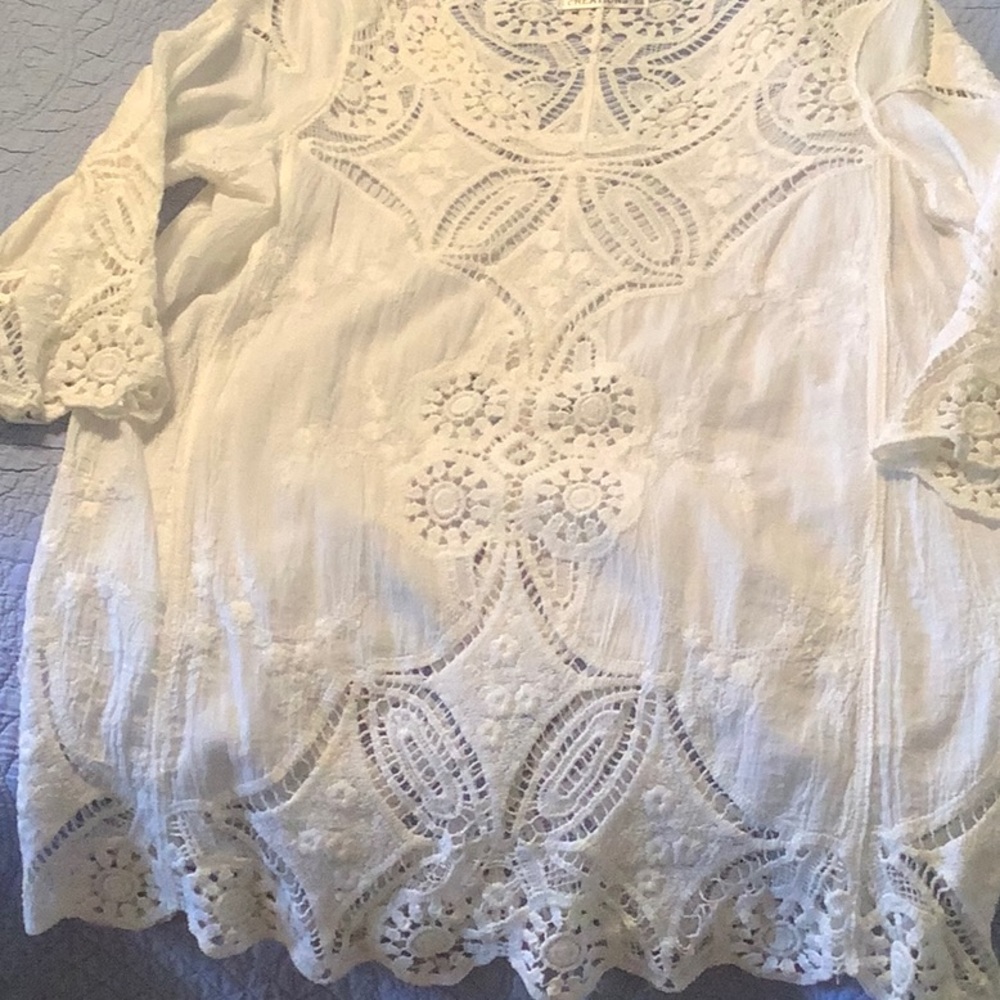Lacey cotton embroidered Tunic